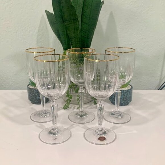 Gorham Other - VTG~Gorham Crystal Goblet~Golden Sunset 🍷